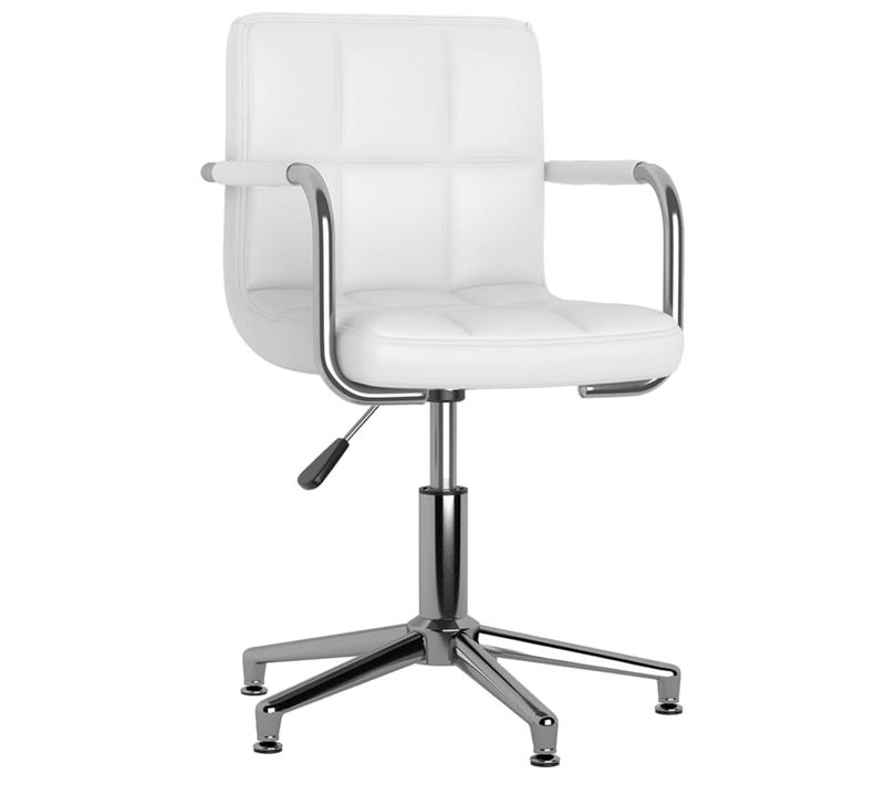 Chaise De Bureau Pivotante Blanc Simili