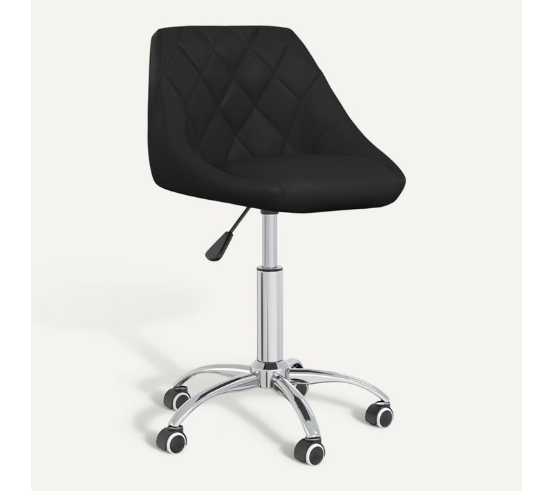 Chaise De Bureau Pivotante Noir Simili