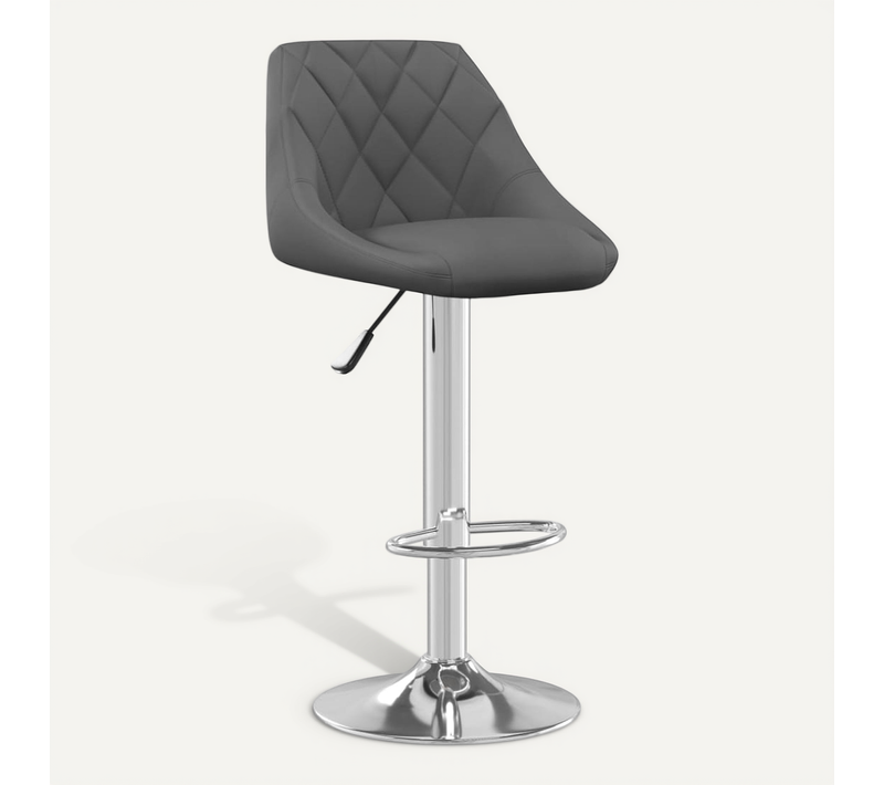 Tabouret De Bar Gris Foncé Velours
