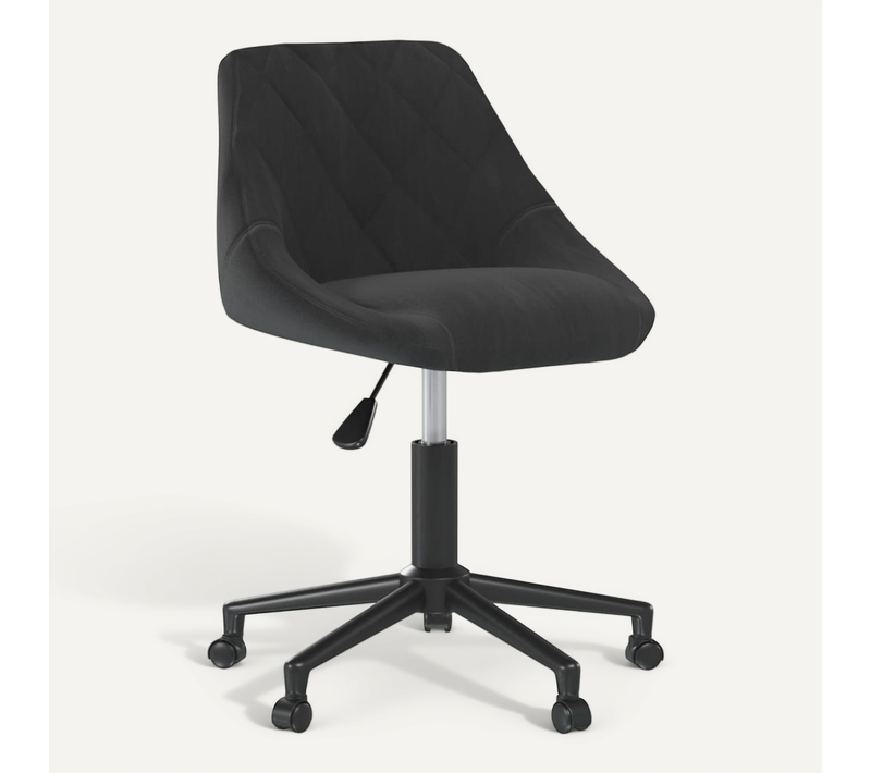 Chaise Pivotante De Bureau Noir Velours