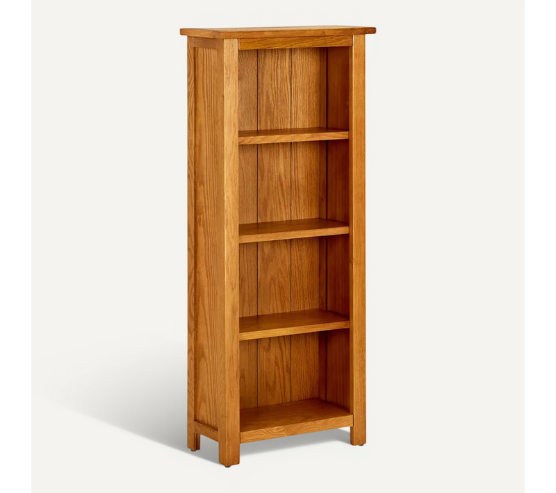 Bibliothèque À 4 Niveaux 45x22x110 Cm Bois De Chêne Massif
