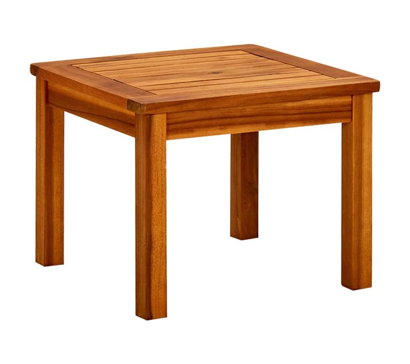 Table Basse De Jardin 45x45x36 Cm Bois Solide D'acacia Meuble De Patio Terrasse Extérieur