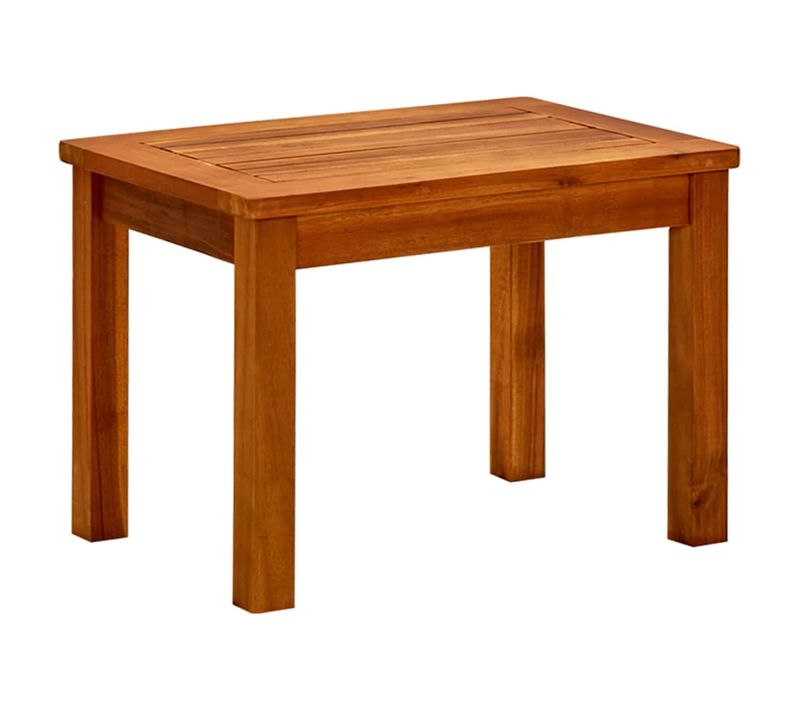 Table Basse De Jardin 50x35x36 Cm Bois Solide D'acacia Meuble De Patio Terrasse Extérieur