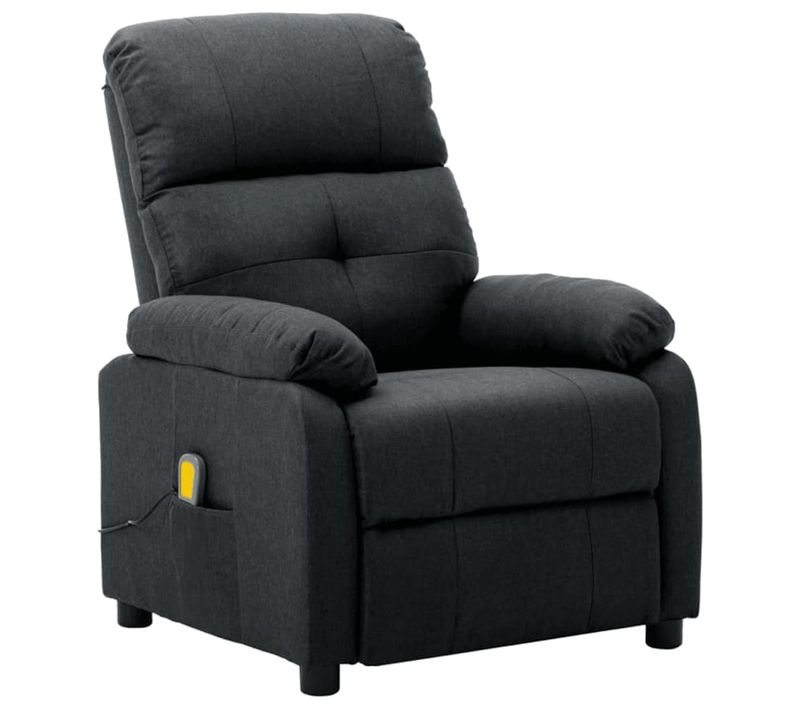 Fauteuil De Massage Inclinable Électrique Gris Foncé Tissu
