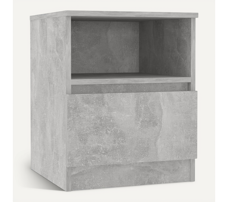 Table De Chevet Gris Béton 40x40x50 Cm Aggloméré