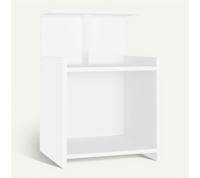 Table De Chevet Blanc 40x35x60 Cm Aggloméré