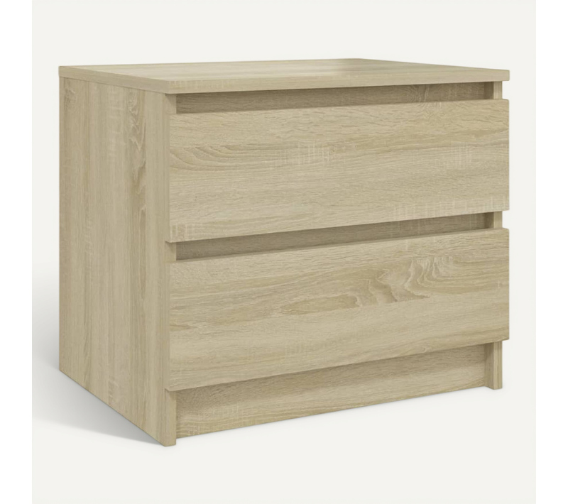 Table De Chevet Chêne Sonoma 50x39x43,5 Cm Aggloméré