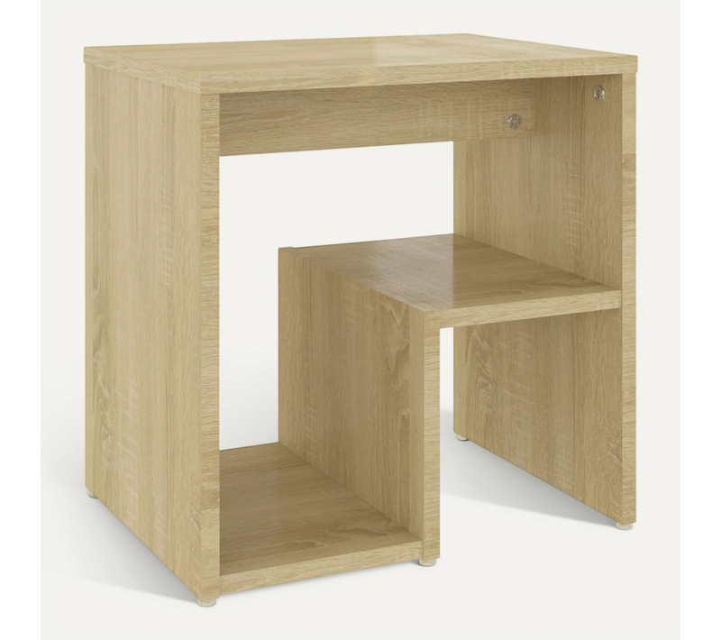 Table De Chevet Chêne Sonoma 40x30x40 Cm Bois Contreplaqué