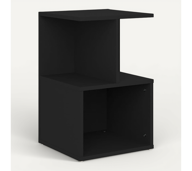 Table De Chevet Noir 35x35x55 Cm Bois Contreplaqué