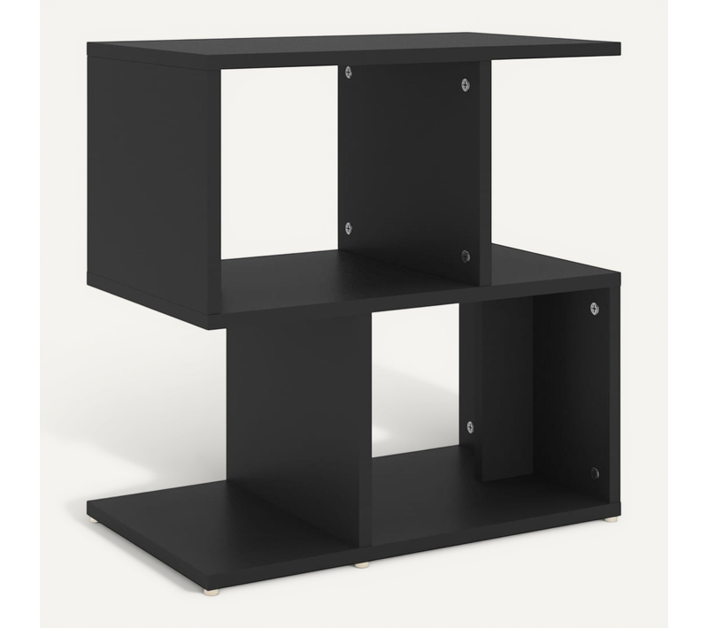 Table De Chevet Noir 50x30x51,5 Cm Bois Contreplaqué