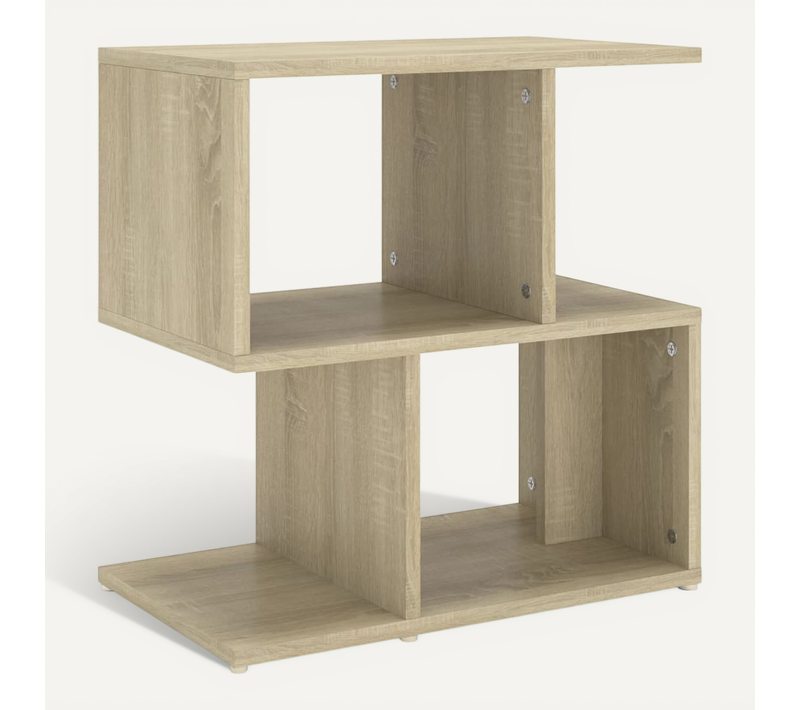 Table De Chevet 50x30x51,5 Cm Chêne Sonoma Compartiments Ouverts Table De Chevet élégante Et