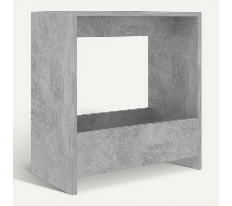 Table D'appoint Gris Béton 50x26x50 Cm Bois Contreplaqué