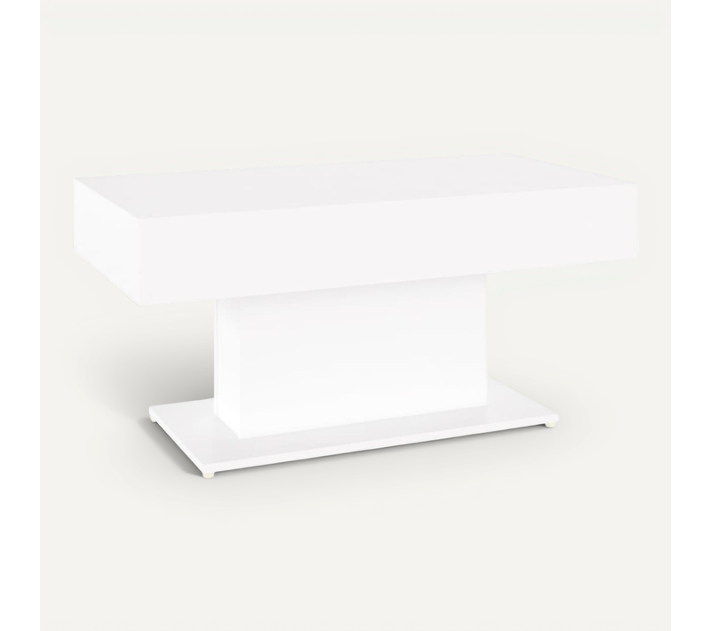 Table Basse Blanc 96x50x45 Cm Bois Contreplaqué