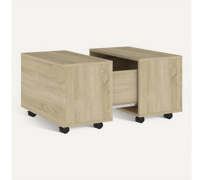 Table Basse Chêne Sonoma 60x60x38 Cm Bois Contreplaqué