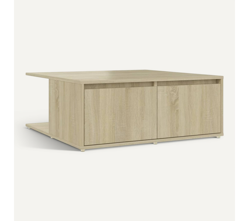 Table Basse Chêne Sonoma 80x80x31 Cm Bois Contreplaqué