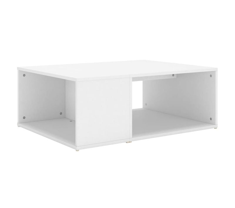 Table Basse Blanc 90x67x33 Cm Bois Contreplaqué