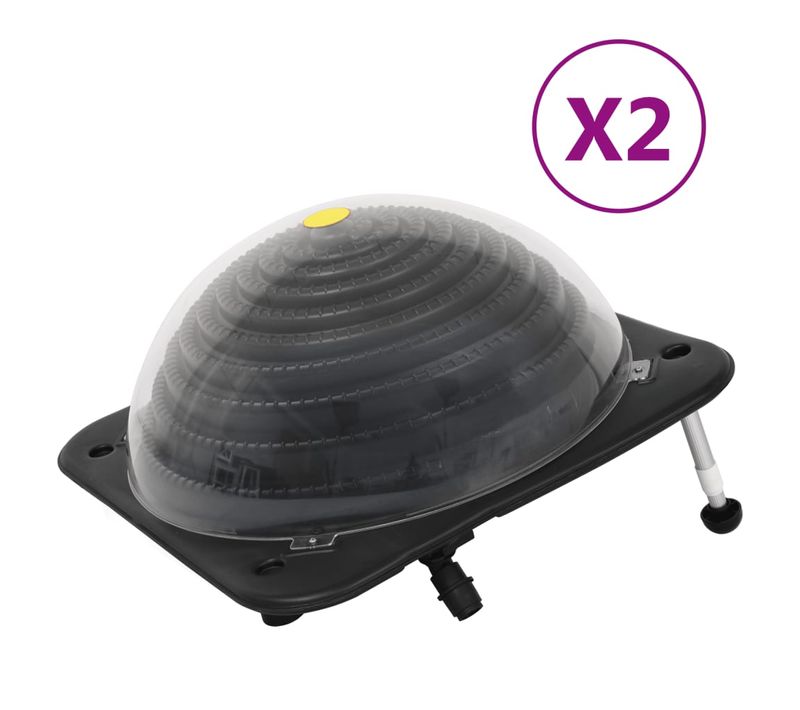 Chauffage Solaire De Piscine 2 Pièces 75x75x36 Cm Pehd Aluminium