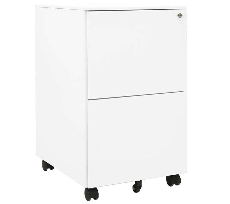Classeur Mobile Blanc 39x45x67 Cm Acier