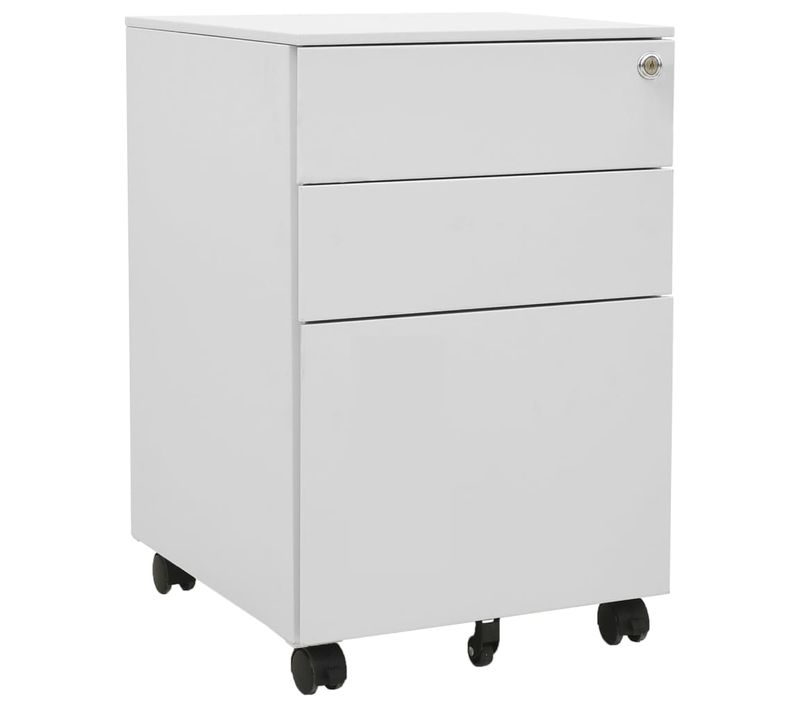 Classeur Mobile Gris Clair 39x45x60 Cm Acier