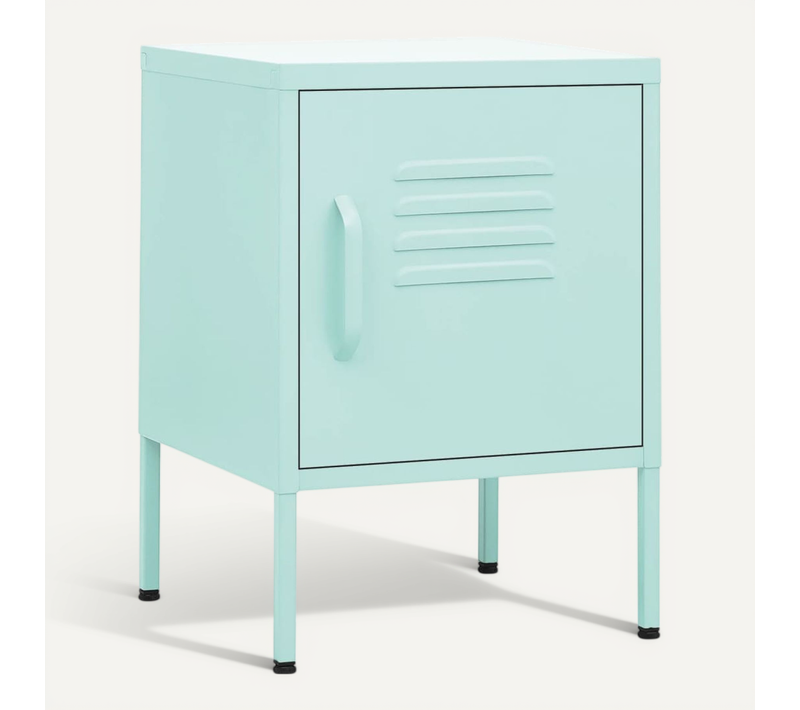 Table De Chevet Vert Menthe 35x35x51 Cm Acier