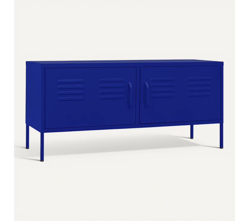 Meuble TV Bleu Marine 105x35x50 Cm Acier