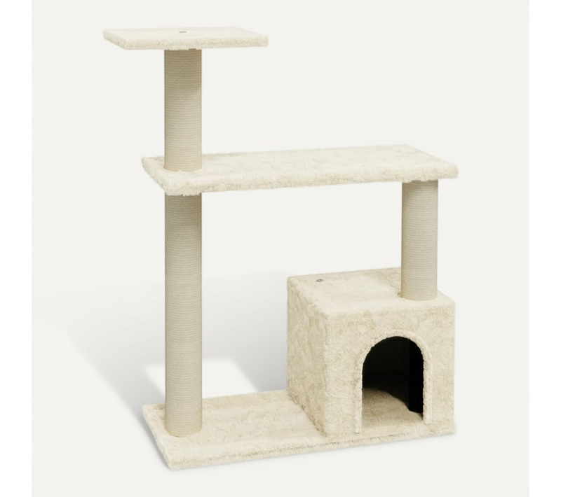 Arbre À Chat Avec Griffoirs En Sisal Crème 70 Cm