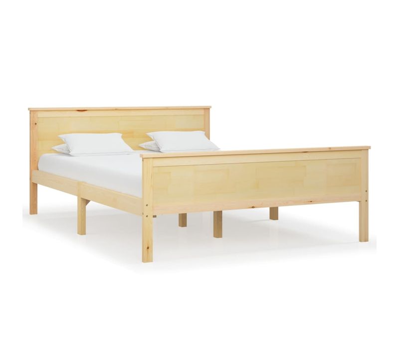 Cadre De Lit Sans Matelas Bois Massif De Pin 140x200 Cm