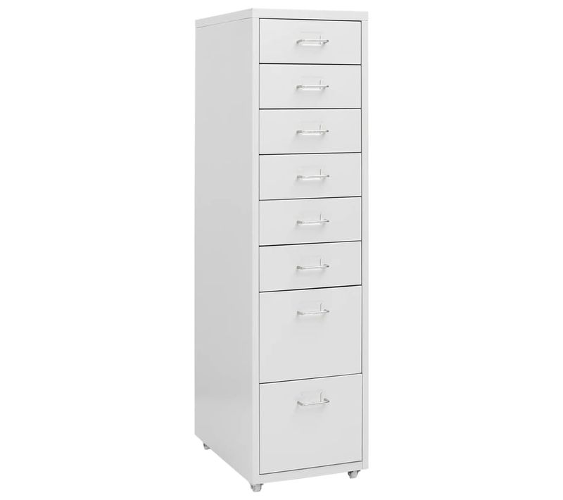 Classeur Mobile Gris 28x41x109 Cm Métal
