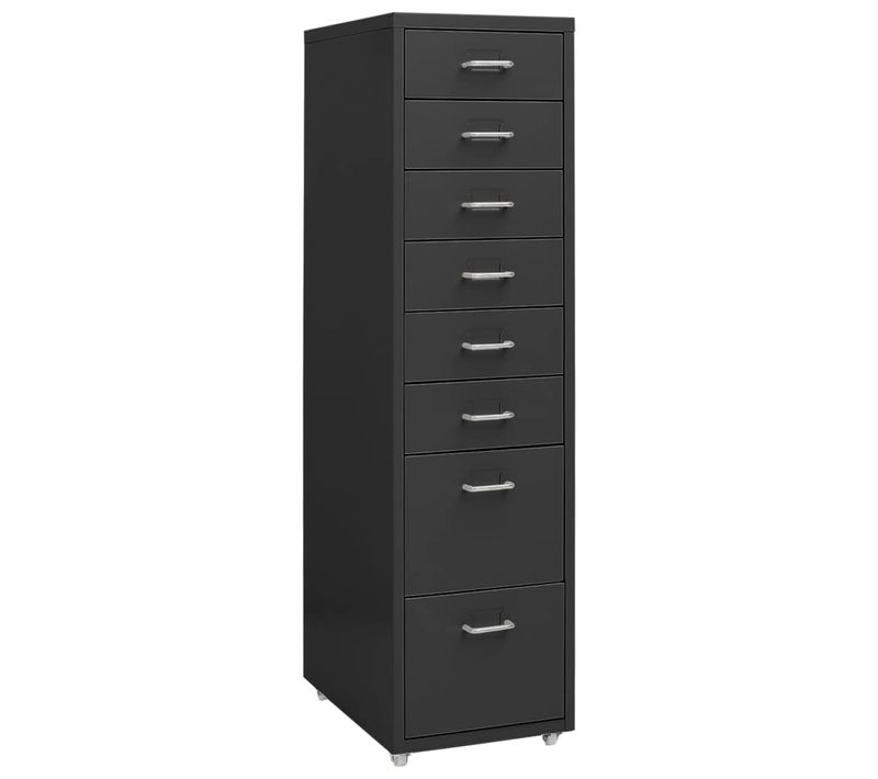 Classeur Mobile Anthracite 28x41x109 Cm Métal
