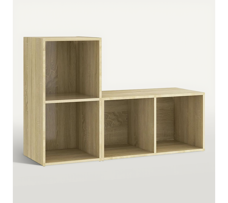 Meubles TV 2 Pièces Chêne Sonoma 72x35x36,5 Cm Bois Contreplaqué