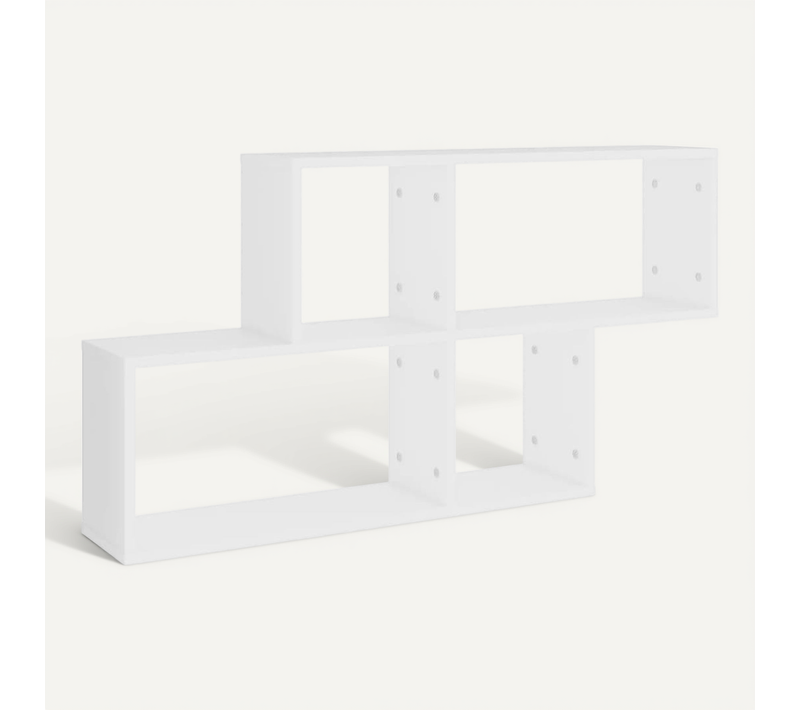 étagère Murale Blanc 100x18x53 Cm Bois Contreplaqué