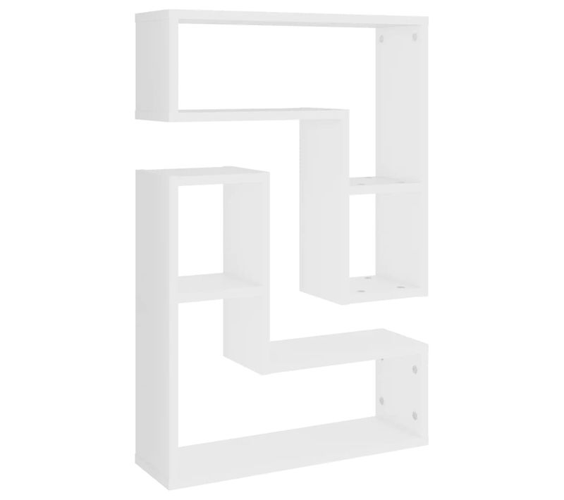 étagères Murales 2 Pièces Blanc 50x15x50 Cm Bois Contreplaqué