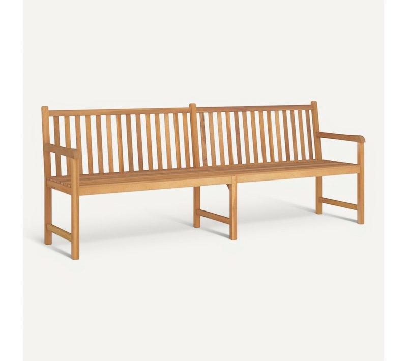 Banc De Jardin 228 Cm Bois De Teck Solide