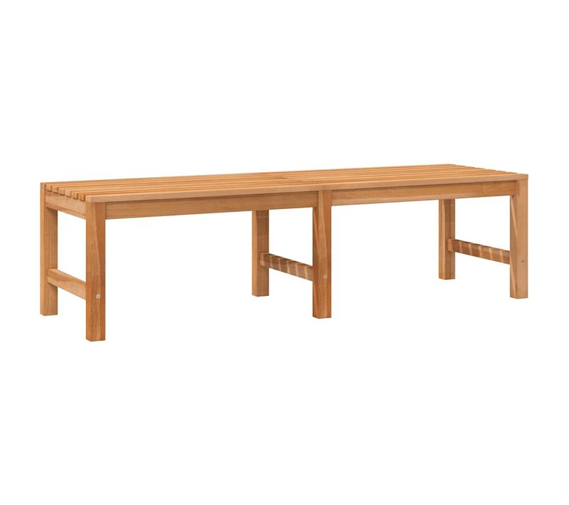 Banc De Jardin 150 Cm Bois De Teck Massif Avec Design Anti-intempéries et Dossier Ergonomique
