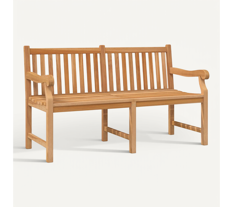 Banc De Jardin 150 Cm Bois De Teck Massif Durable