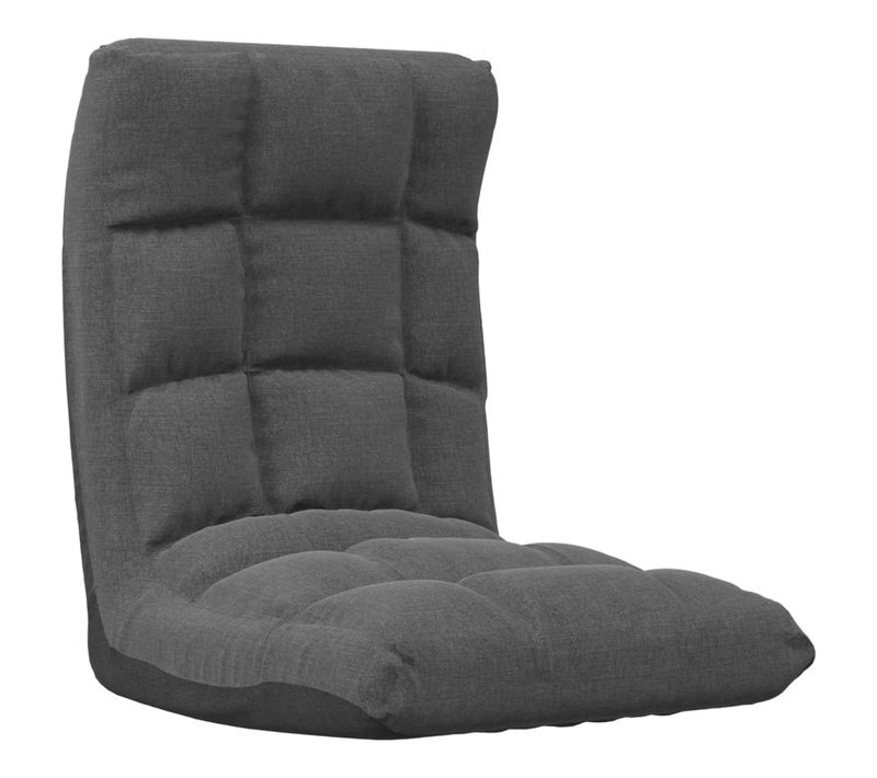 Chaise Pliable De Sol Gris Foncé Tissu