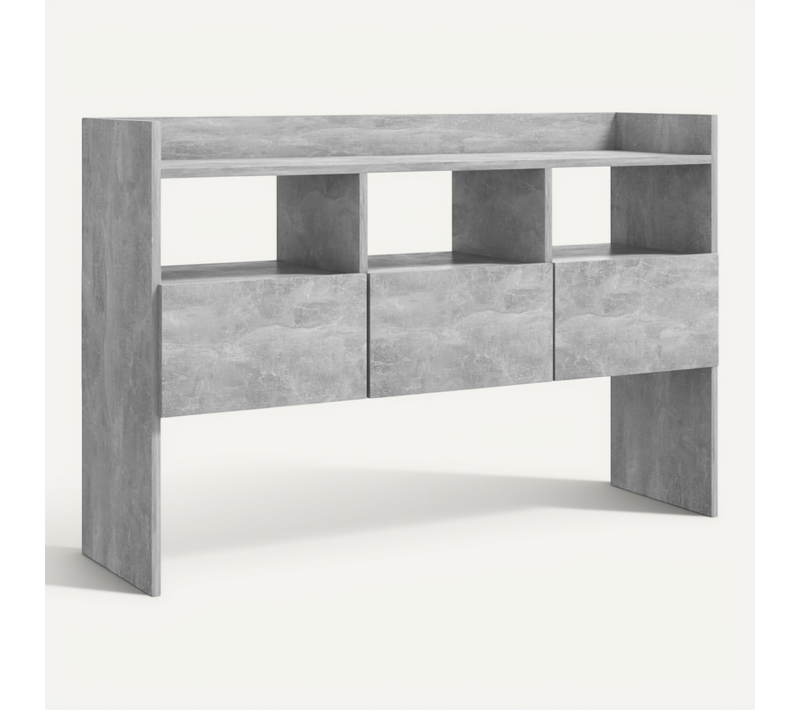 Buffet Gris Béton 105x30x70 Cm Bois D’ingénierie