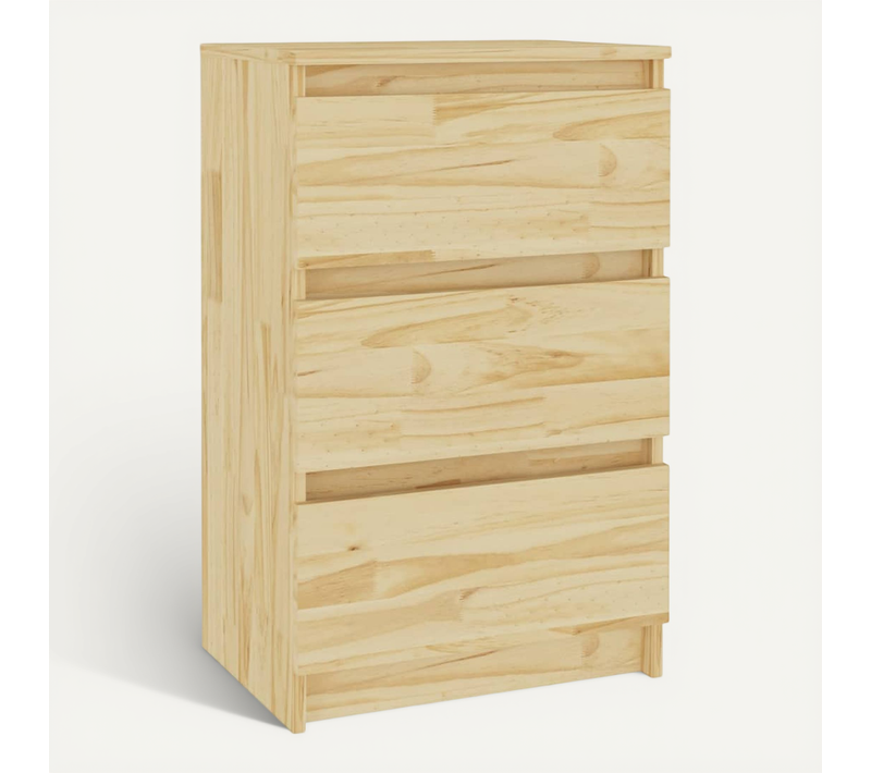 Table De Chevet 40x29,5x64 Cm Bois De Pin Solide