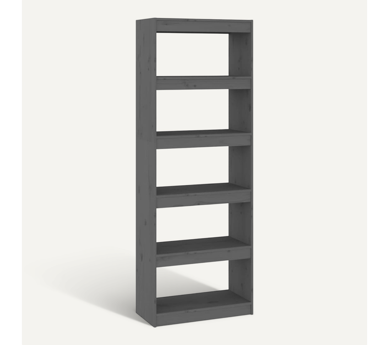 Etagère/cloison Gris 60x30x167,5 Cm Bois Massif De Pin