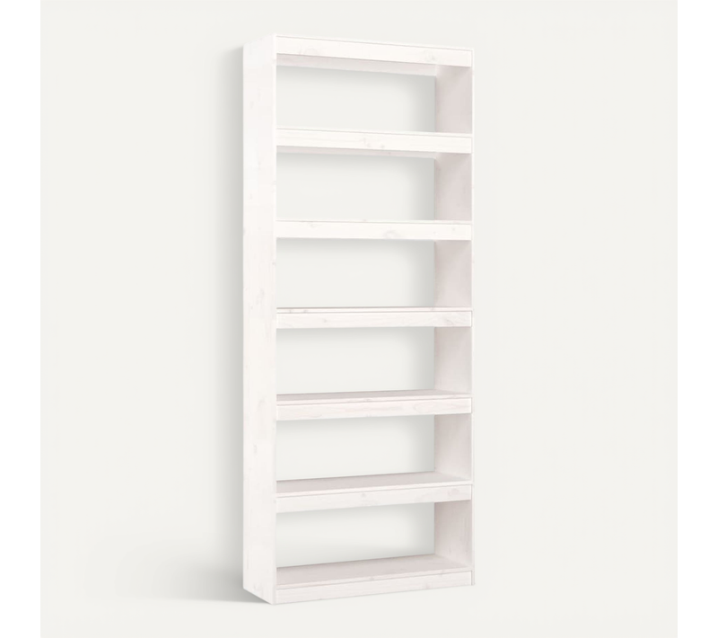 Bibliothèque/séparateur De Pièce Blanc 80x30x199,5cm Pin Solide
