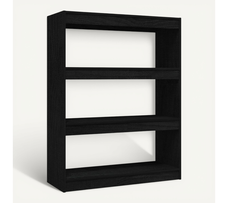 Etagère/séparateur De Pièce Noir 100x30x103 Cm Pin Massif