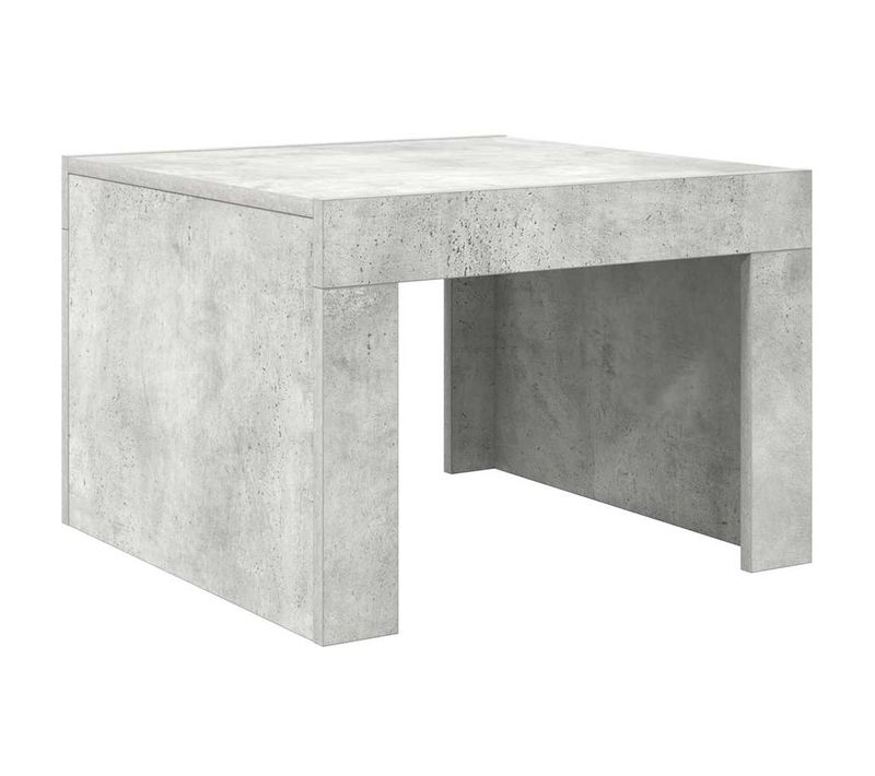 Table Basse Gris Béton 50x50x35 Cm Bois Contreplaqué