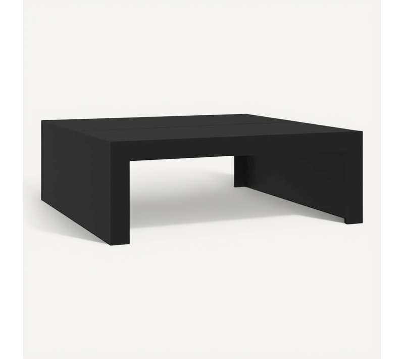 Table Basse Noir 100x100x35 Cm Bois Contreplaqué