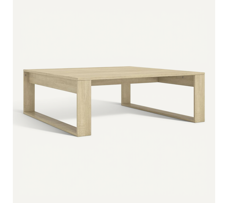 Table Basse Chêne Sonoma 100x100x35 Cm Aggloméré