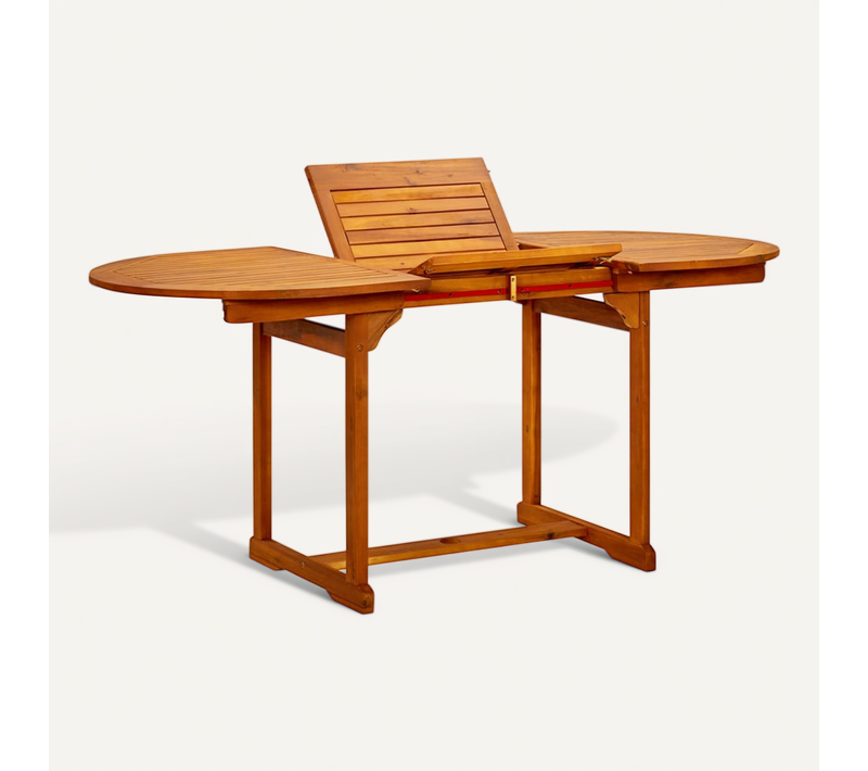 Table De Jardin (120-170)x80x75 Cm Bois D'acacia Massif