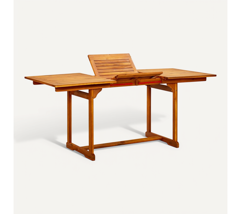 Table De Jardin extensible (120-170)x80x75 Cm Bois D'acacia Massif