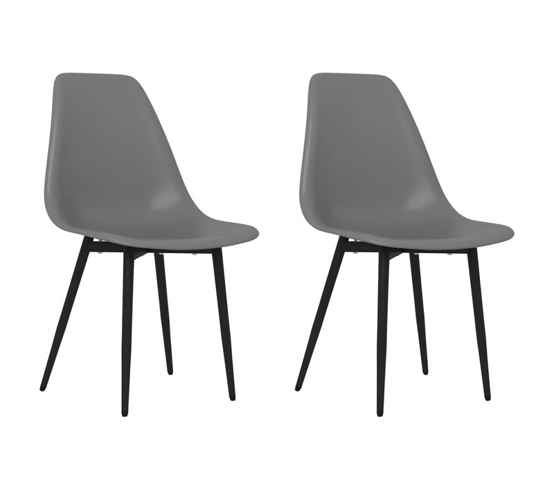 Chaises à Manger Lot De 2 Gris Pp