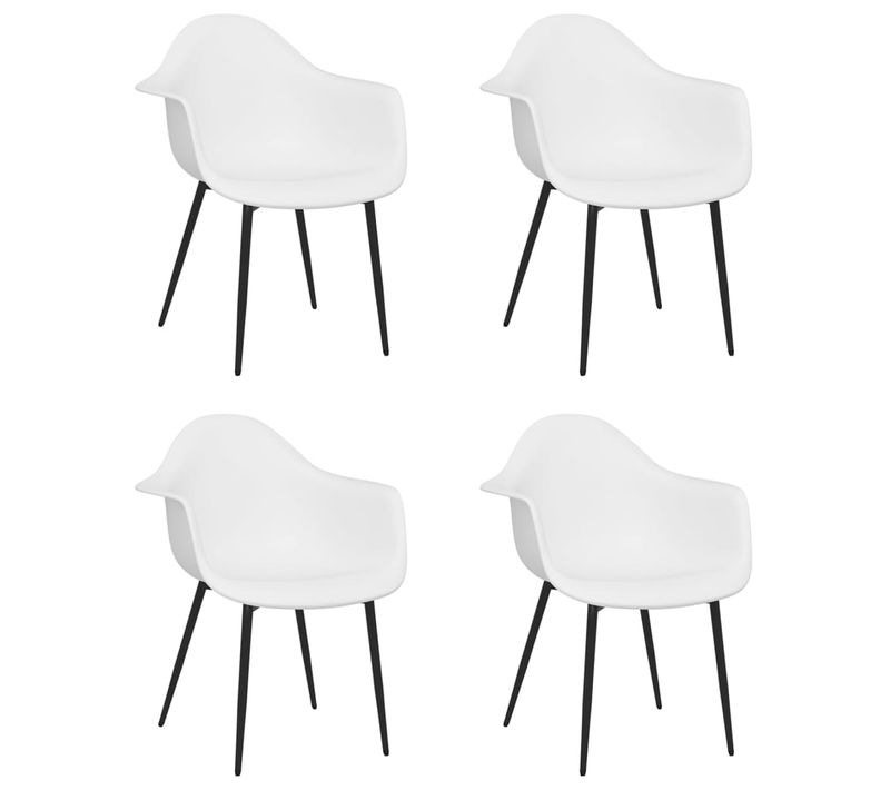 Chaises à Manger Lot De 4 Blanc Pp