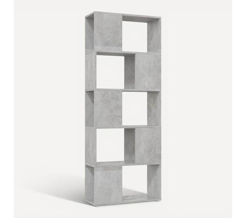 Etagère/séparateur De Pièce Gris Béton 60x24x155 Cm
