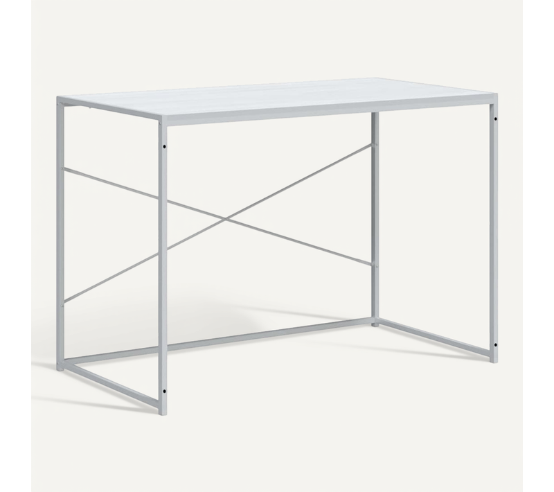 Bureau D'ordinateur Blanc 110x60x70 Cm Aggloméré